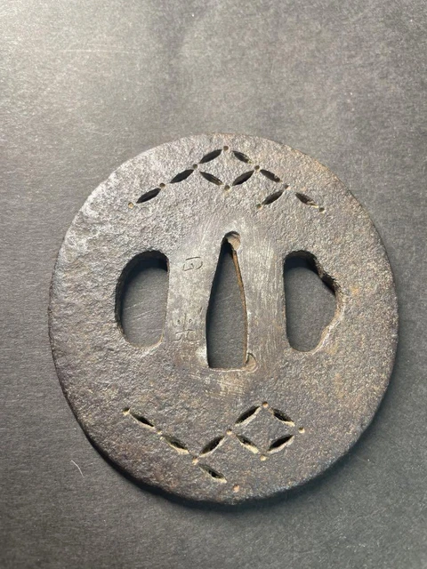 Antique TSUBA Katana Japanese Samurai Sword Guard Parts Koshirae #846