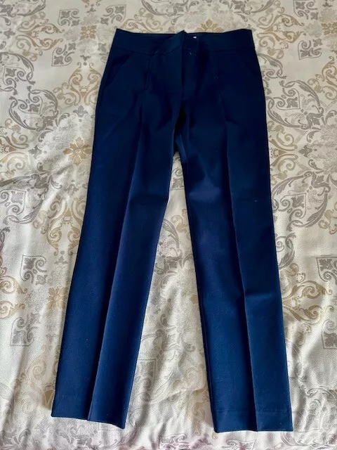 Trina Turk Pants, NWT, Flattering Fit. Size 4 Mid-rise Navy Blue