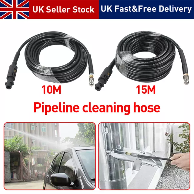 15/20m High Pressure Washer Drain Sewer Clean Hose Pipe For Karcher K2-K7