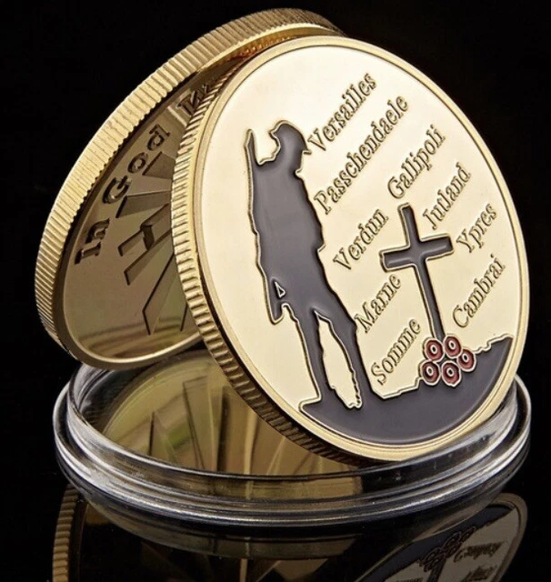 War Poppy Collection Coin/medal WW1 Brand New Highly Collectable gold plated