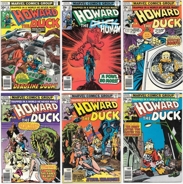 Howard The Duck #16 19 21 22 23 24 set 6 Marvel Comics 1977 Gene Colan Gerber FN