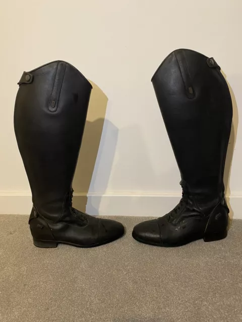 size 7 tredstep da vinci long black riding boots tall the renaissance collection