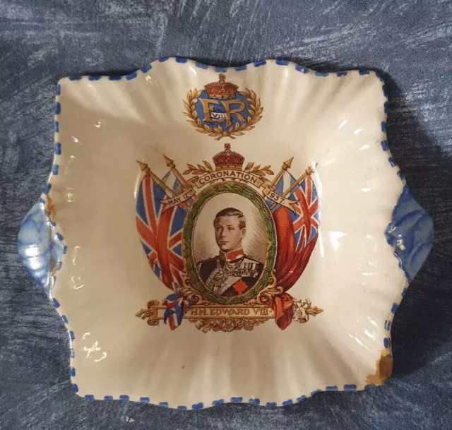 (KING) H M EDWARD V111 — CORONATION that wasn't — COMMEMORATIVE — DISH