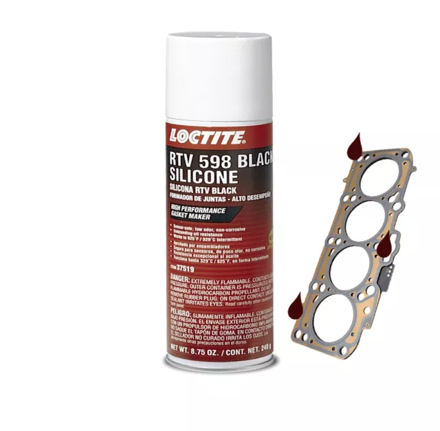 LOCTITE Sealing Compound - RTV 598 Black Silicone Gasket Maker 8.75oz Can