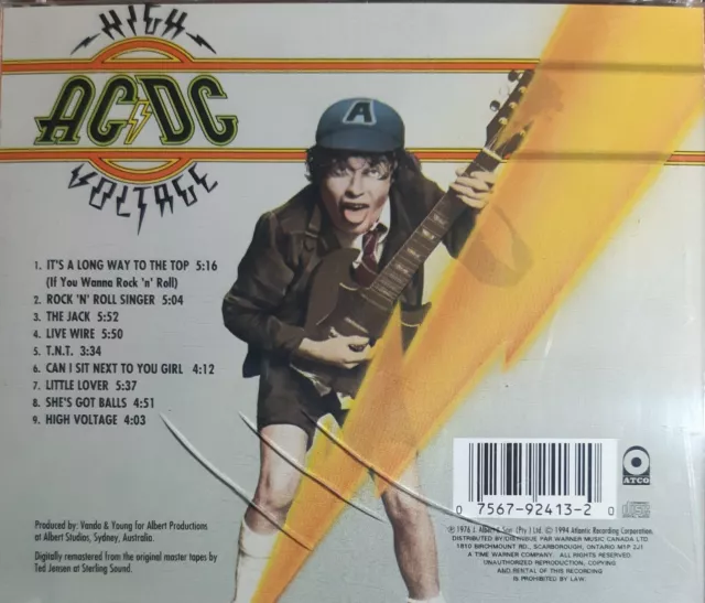 AC/DC - High Voltage. CD. Very Good Used Condition. 2