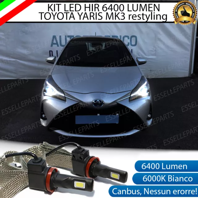 Kit Full Led Hir2 Hir Toyota Yaris Mk3 Restyling Dal 2017 + 6000K No Avaria Luci