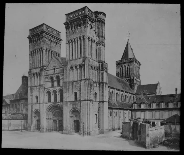 THE ABBEY AT CAEN FRANCE DATED 1912 PHOTO Magic Lantern Slide NORMANDY