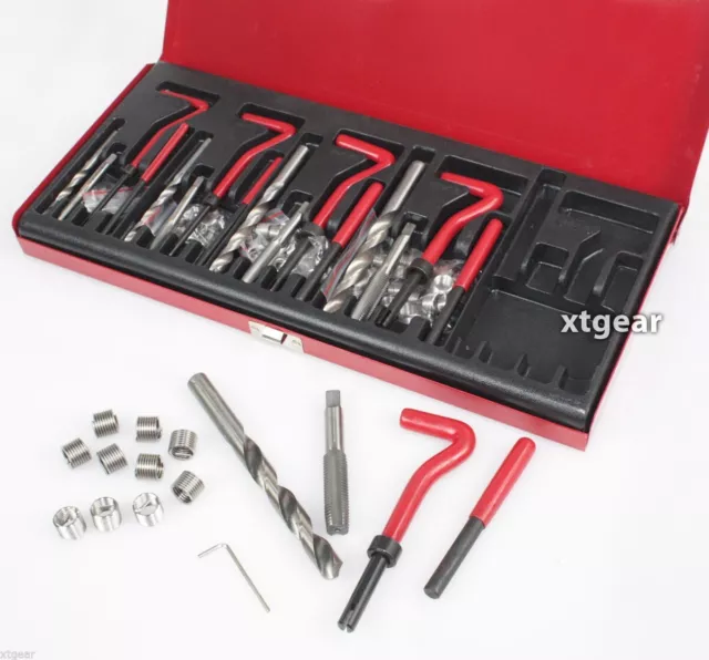 131 PCS HELICOIL Thread/Rethread Repair Kit/Set M5 M6 M8 M10 M12 Metric