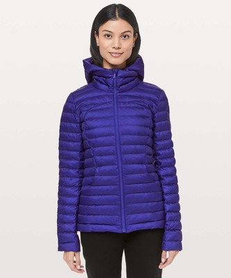 NWT Lululemon PACK IT Down Over again JACKET - Size x, Lazurite LSZR Blueish Hooded 8