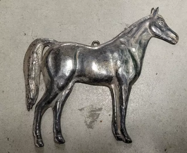 German PEWTER HORSE 6" vintage