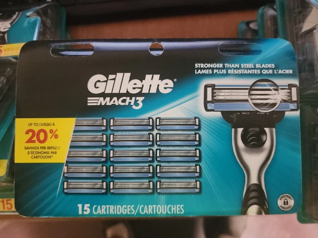 GILLETTE MACH3 RAZOR Blade Refills 15 Cartridges 24 99 PicClick