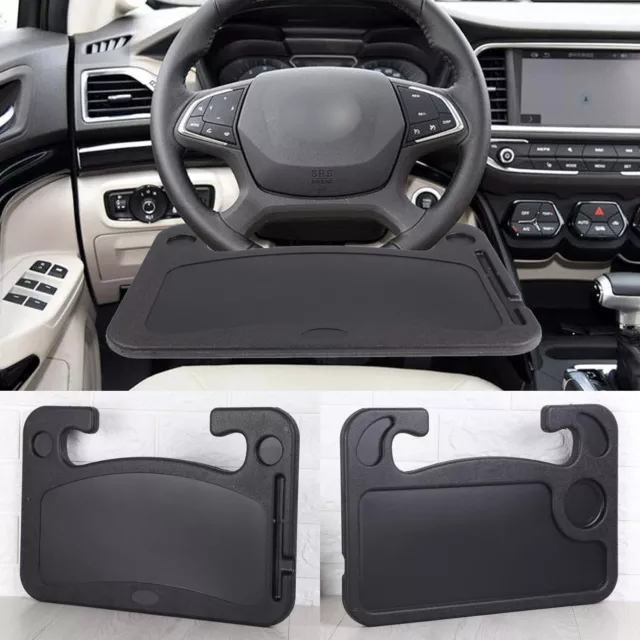 Car Food Tray Table Steering Wheel Tray Double Sided Drink Holder Stand Mount