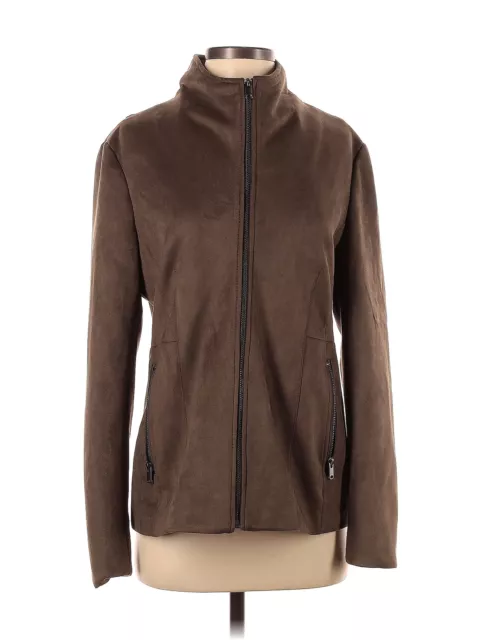 Marc New York Andrew Marc Women Brown Faux Leather Jacket S