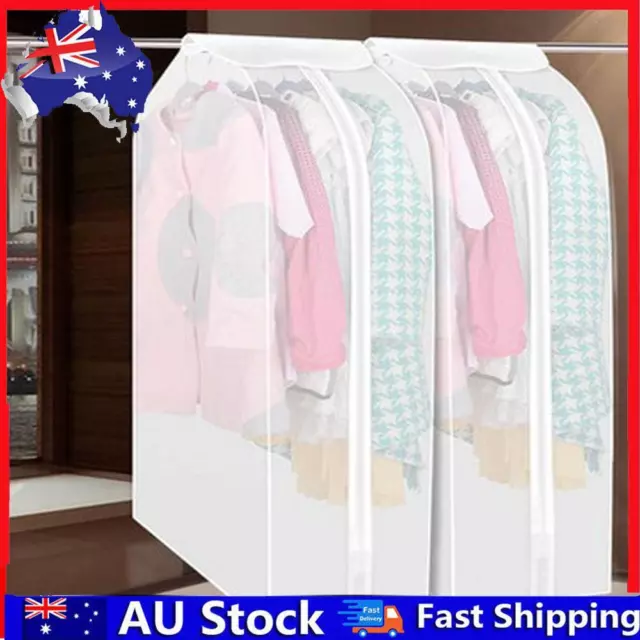 Dustproof Covers Portable Transparent Garment Dust Cover for Hanging Clothes (L)