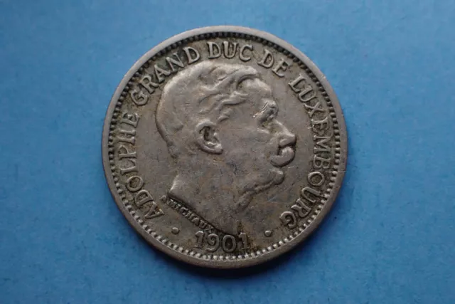 Luxembourg, 10 Centimes, 1901, as shown.