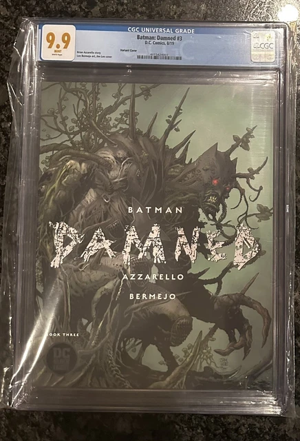 Batman Damned 9.9! CGC Not 9.8 +NM Copy Jim Lee Swamp Thing Cover DC No Reserve
