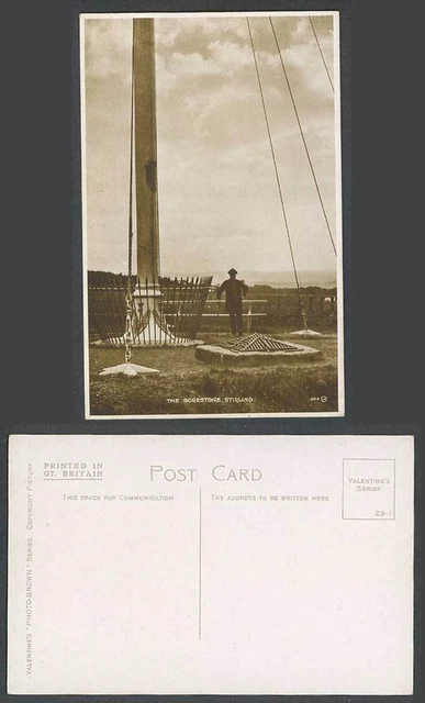 Stirling The Borestone, Scotland Old Real Photo Postcard Valentine's Photo-Brown