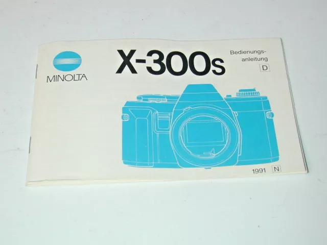 X-300s MINOLTA notice en  ALLEMAND photo photographie 1991