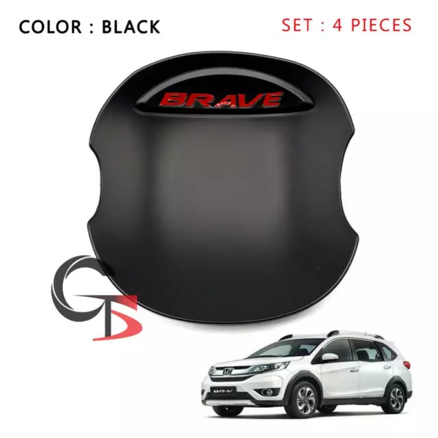 Handle Bowl Insert Cover Matte Black FITT 4  Pc Fit Honda Br-v Brv 2016 - 2017