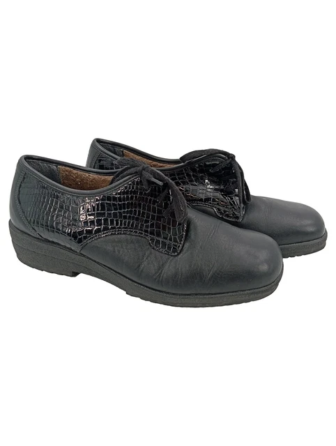 Elegantes Schwarze Schnrschuhe Fr Damen Ebenbild
