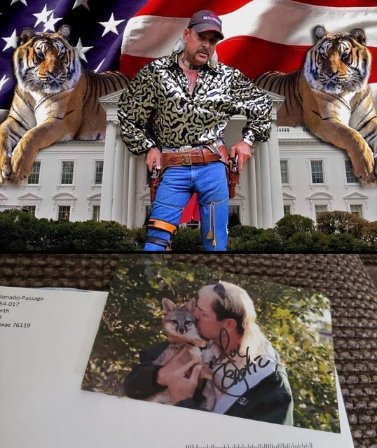 "Joe Exotic" Joseph Maldonada": 4x6 Signed Photo w/Envelope
