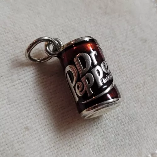 James Avery Enamel Dr Pepper Can Charm Jewelry Limited Edition 925