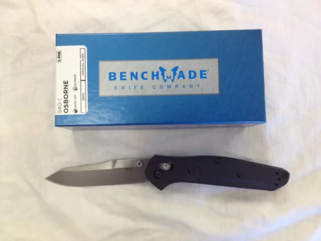 NEW Benchmade 940-1 Osborne CPM-S90V Reverse Tanto Blade Carbon Fiber Handle