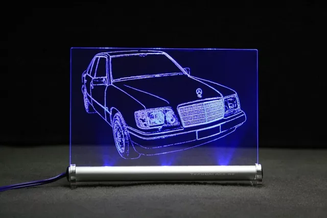 LED Leuchtschild - graviert ist  E W124 DB Limousine AutoGravur