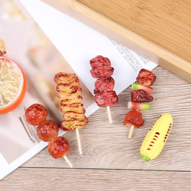 1Pcs Cute Mini Play Toy BBQ Simulation Food Miniature For Doll House ToyB-h'