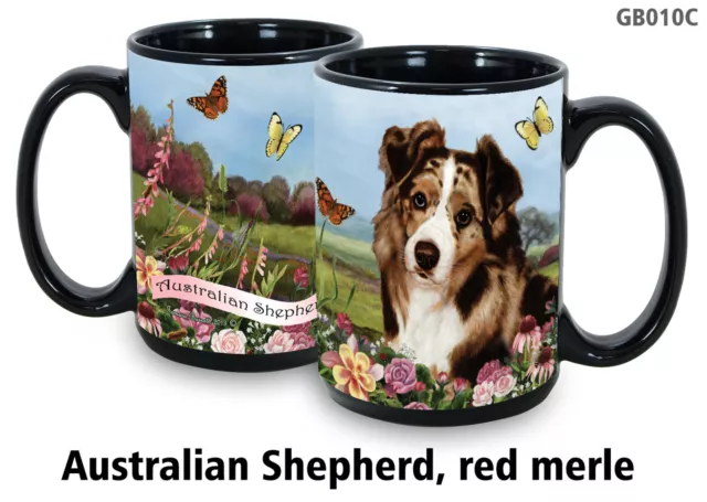 Garden Party Mug - Red Merle Australian Shepherd