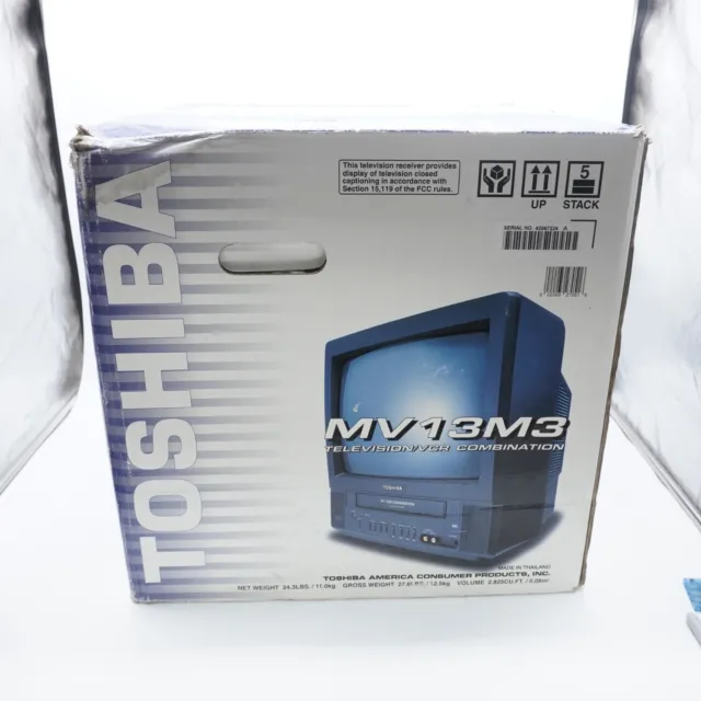 Toshiba MV13M3 13" CRT TV VCR VHS Combo Retro Gaming TESTED MINT!
