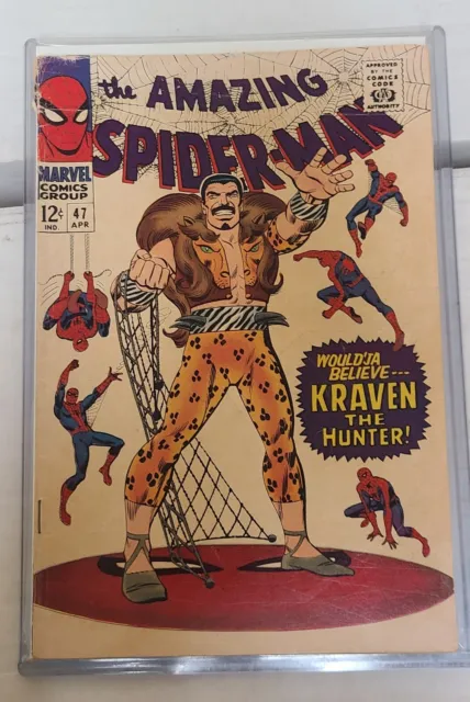 AMAZING SPIDER-MAN COMIC BOOK # 47 1967 KRAVEN MARVEL SILVER AGE  f/vf