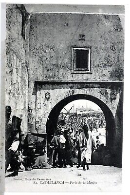 Porte De La Marine Casablanca Morocco CPA Postcard MA467