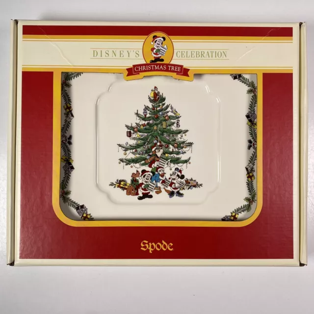 Spode Disney Showcase Christmas Tree Celebration Plate England 2003 New In Box