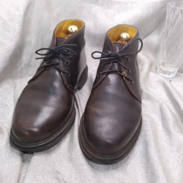 Havana Joe Brown Leather Lace Up Boots Chukka Men's Size 9.5 US EU 42 Ref: 0201