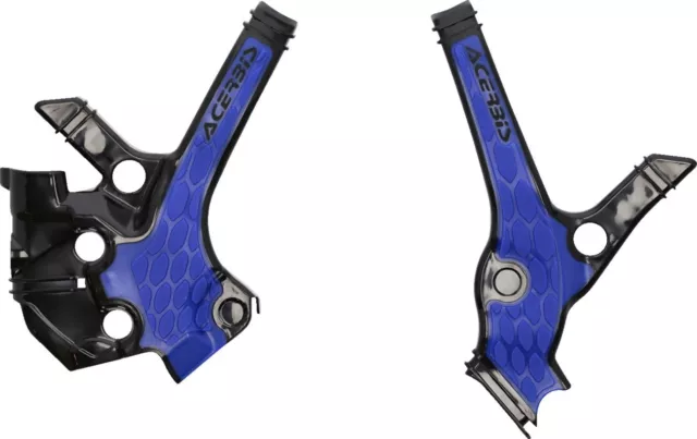 Acerbis Black/Blue X-Grip Frame Protectors (2976221004)