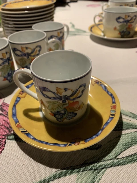 6 (12) Tasses à Café Expresso Bernardaud Borghese Porcelaine Limoges TBE .