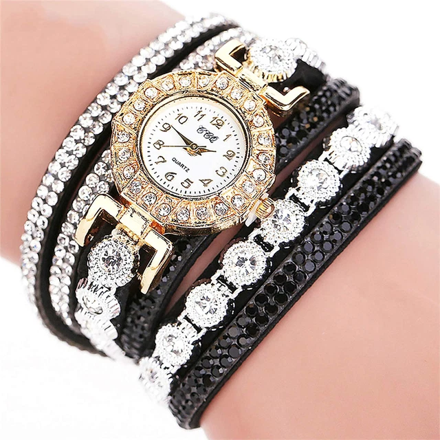 Small Watch With Diamond, Round Bracelet Watch, Fashion Womens Bracelet Watches