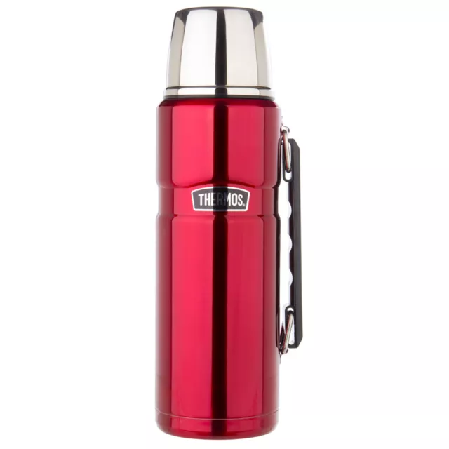 NEW Thermos Stainless Steel Vacuum Insulated Flask Red 1.2L