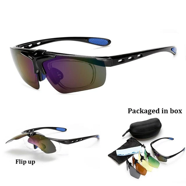 Flip Up Outdoor Men Sunglasses Myopia Frame Glasses Sport Mountain Fishing