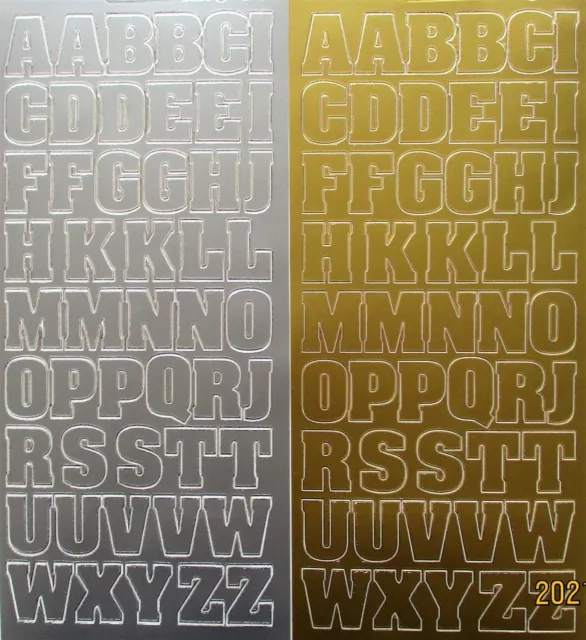 20mm 2cm Uppercase Alphabet PEEL OFF STICKERS Capital Letters Alphabets