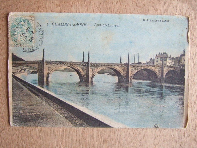 Cpa Chalon Sur Saone (51) Pont Saint Laurent.