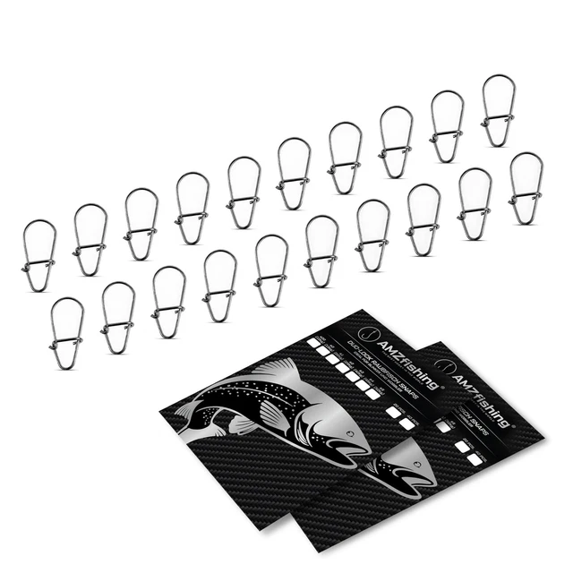 Lot De 20 émerillons Drop-Shot - Mousquetons De Pêche En Acier, Tailles Variées