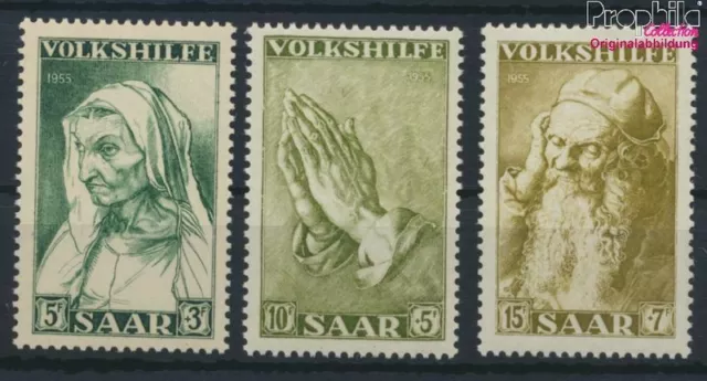 Briefmarken Saarland 1955 Mi 365-367 (kompl.Ausg.) postfrisch Kunst(9488932