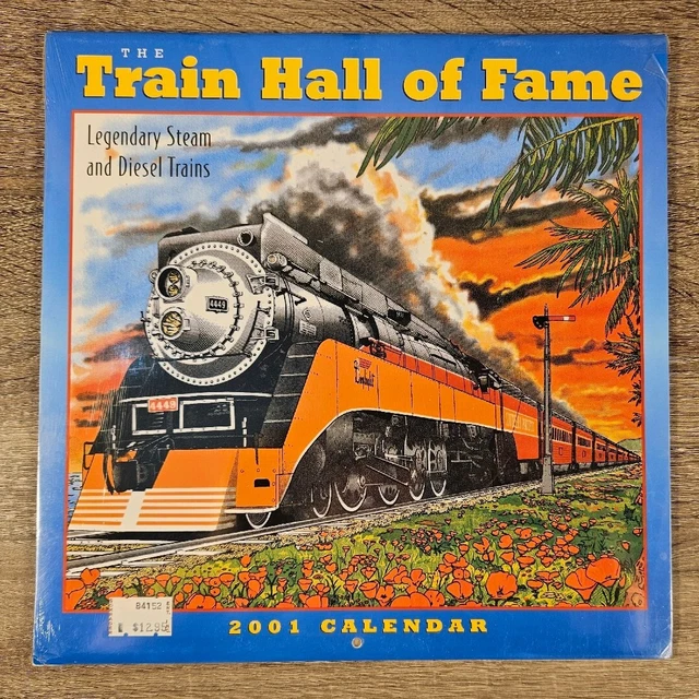 VINTAGE 2001 TRAIN Hall Of Fame Calendar Legendary Steam and Diesel