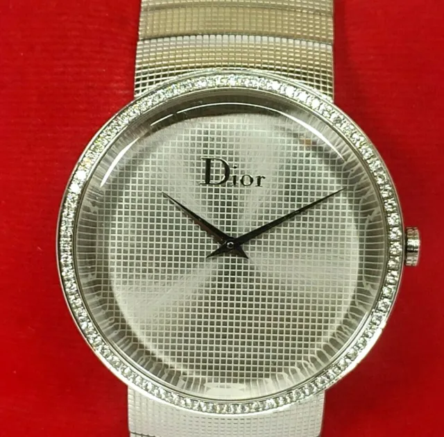 Christian Dior La D de Dior CD043111 Diamond Bezel Stainless XL Women Watch