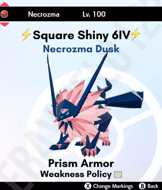 Pokemon Sword and Shield Dawn Wings Dusk Mane Necrozma 6IV