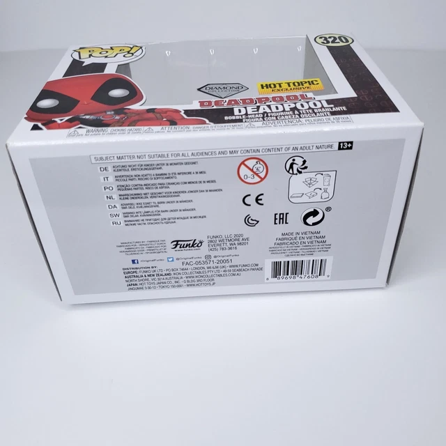 Funko Pop Deadpool Hot Topic Exclusive Diamond Glitter Collection Bobble-Head 3