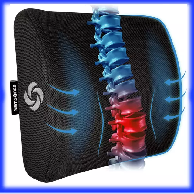 Lower Back Lumbar Support Pillow Cushion Memory Foam Car Seat Pain Relief Chair