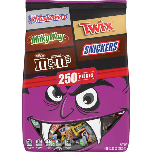 More Chocolate Bulk Assorted Halloween Candy - 77.63oz/250 Ct - Free Shipping